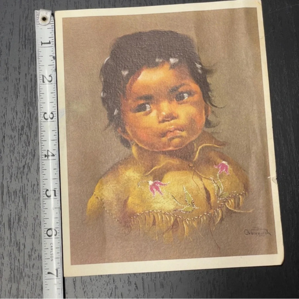 Child portrait, indigenous card